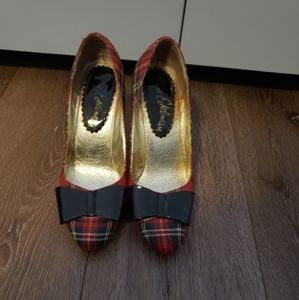 SAM EDELMAN plaid pumps
